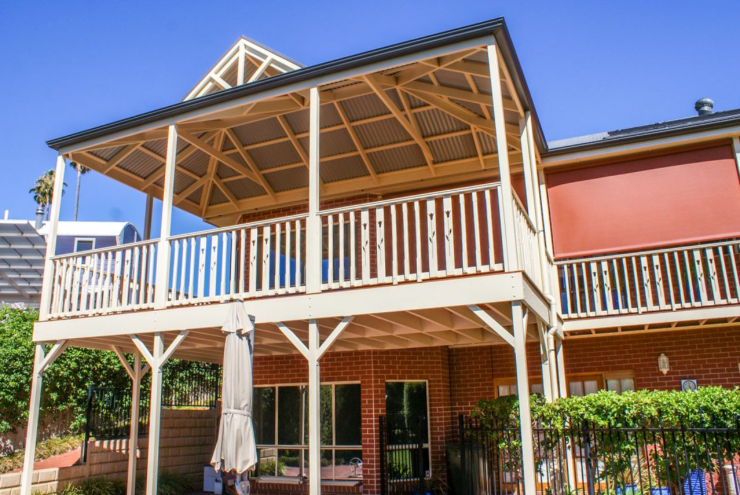 Two story timber verandah in South Australia