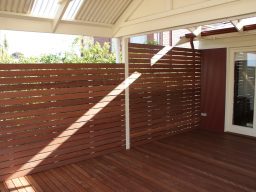 Timber Decking partition